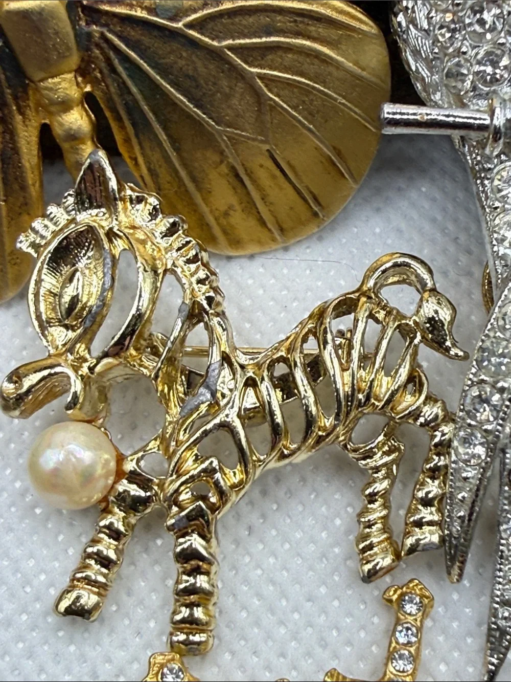 Vintage lux brooch pin rehab wear art harvest rare pieces high potential